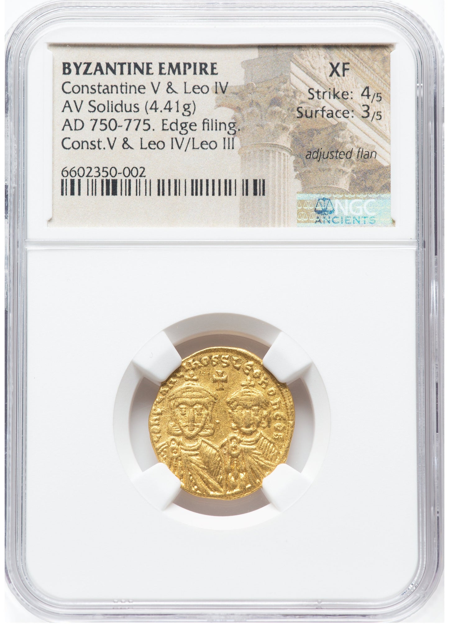 750-775 AD Byzantine Empire - Constantine V - Leo IV - Leo III - Gold Solidus