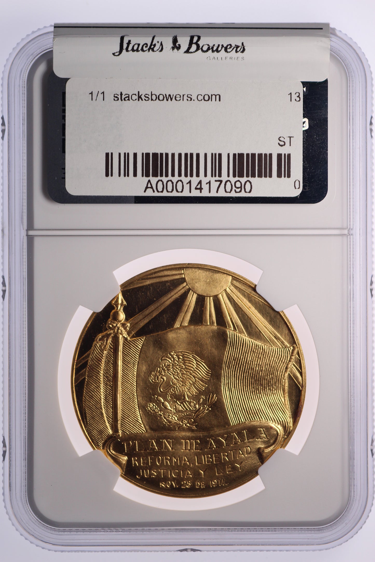 1961-63 - Mexico - Emiliano Zapata - Gold Medallion