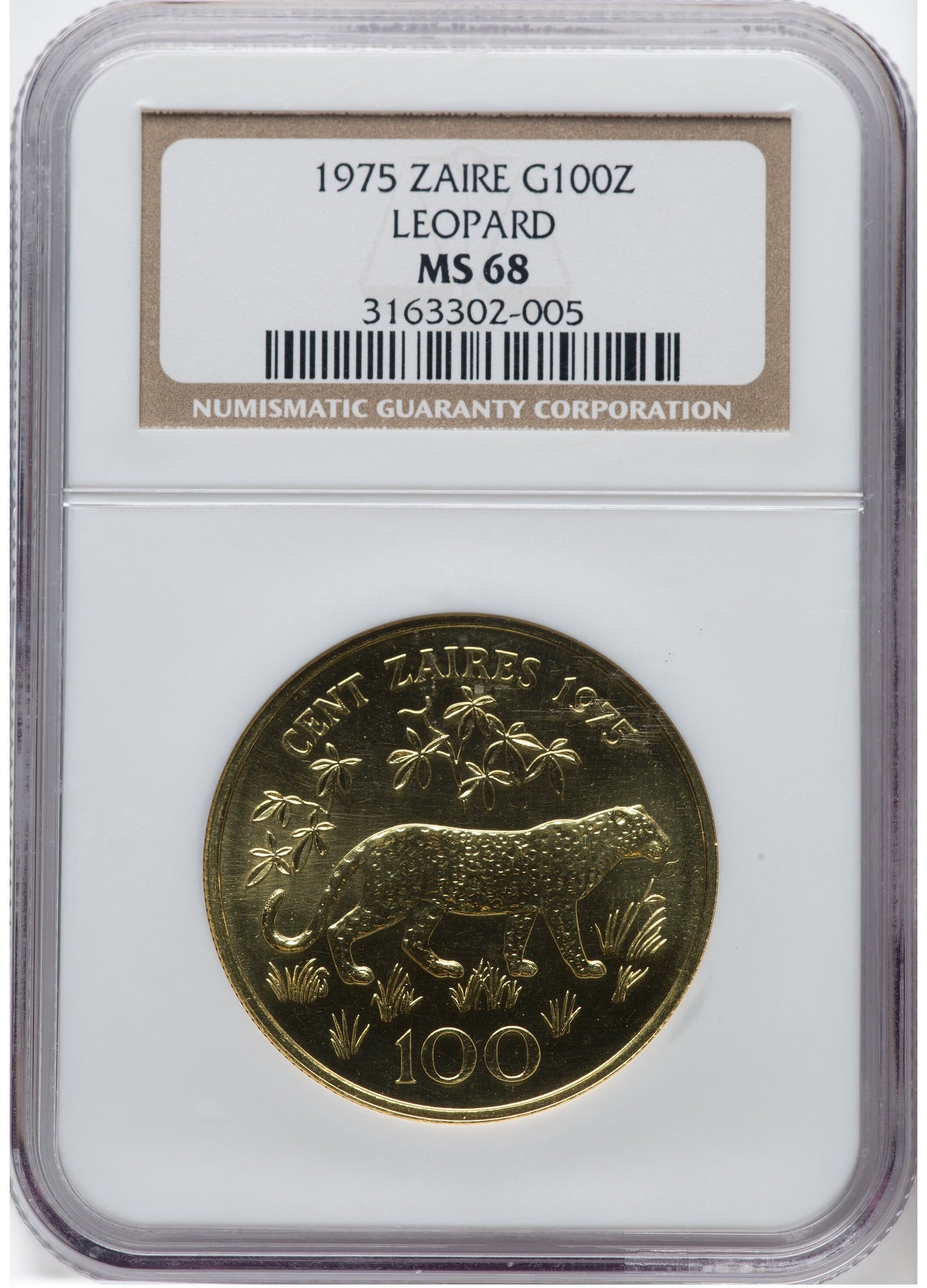 1975 Zaire 100 Zaires - Mobutu - Leopard