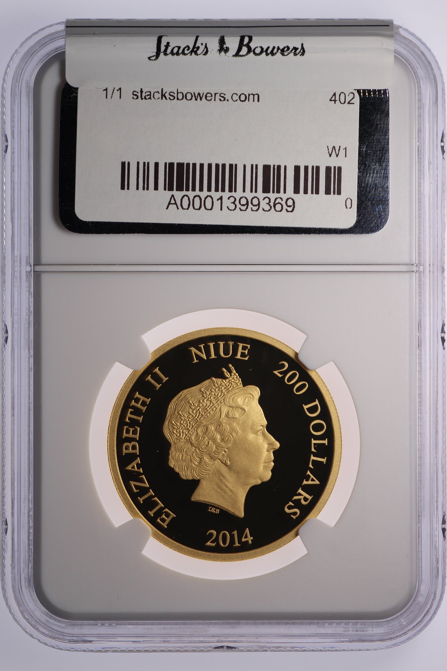 2014 Niue $200 - Goofy - Queen Elizabeth II - Gold Oz